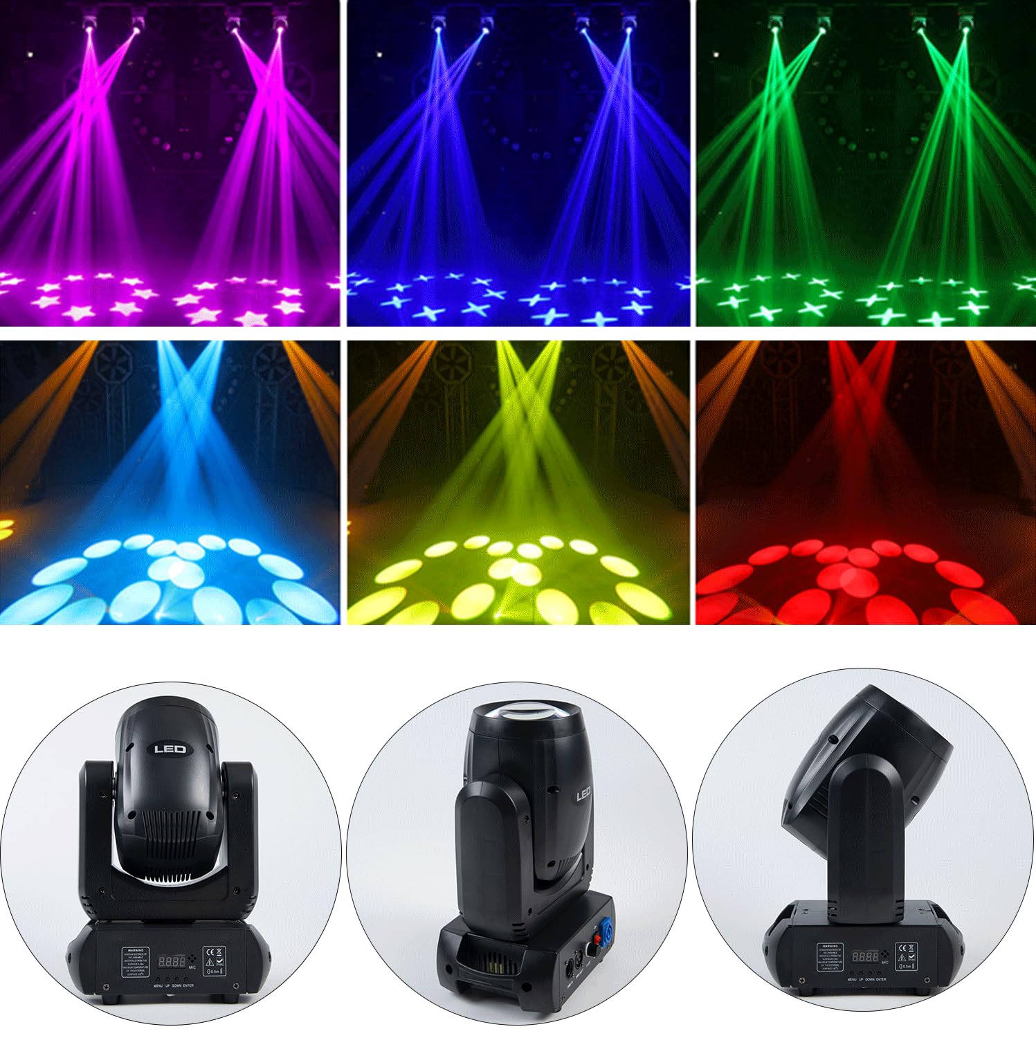 Amazon.co.jp: LED移動ヘッドライトRGBWビームライトDMX付きライブ